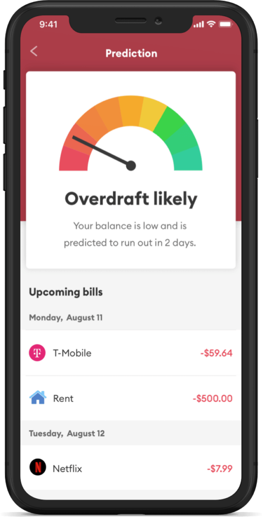 Overdraft likely.