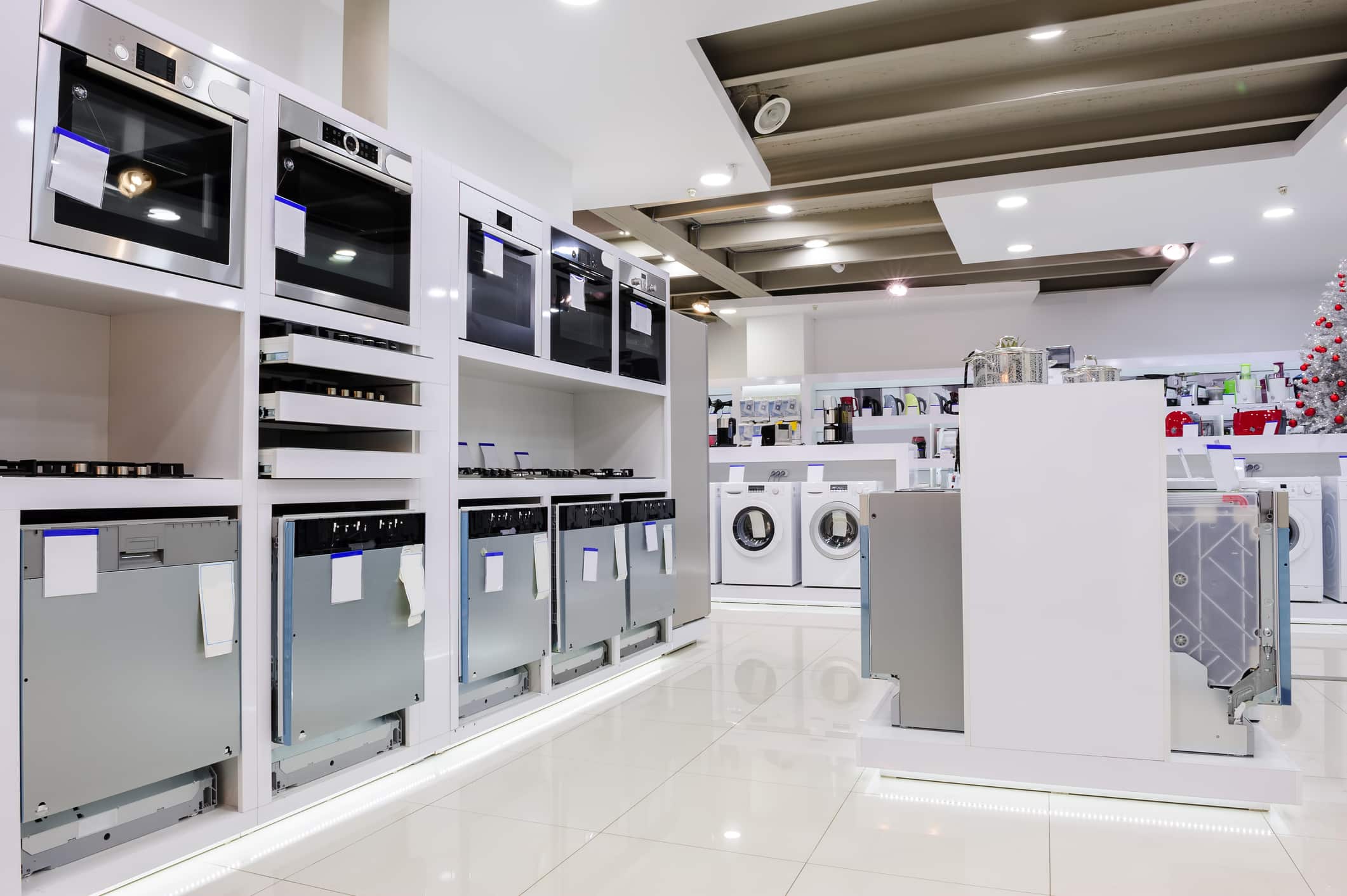 extended warranty. Gas and electric ovens and other home related appliance or equipment in the retail store showroom