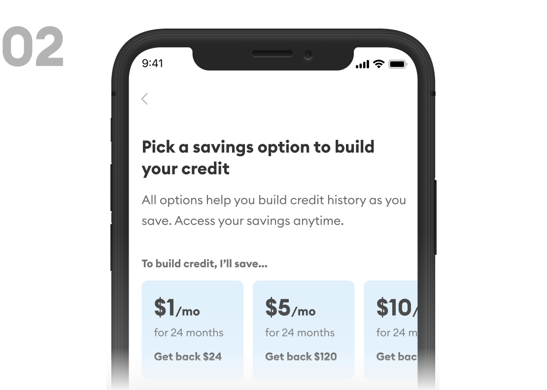 Credit Builder Savings Screen