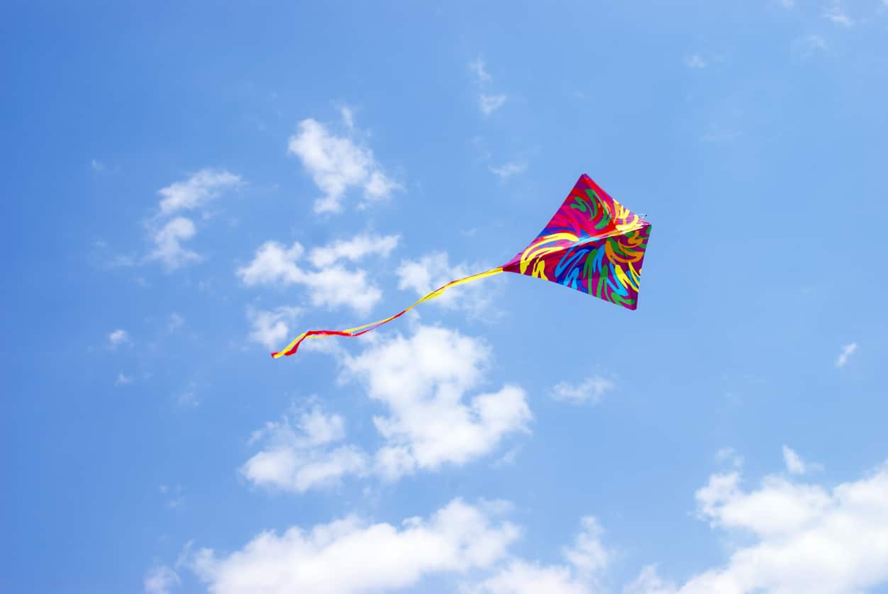 outdoor activities, flying a kite.