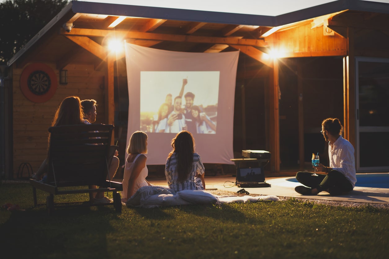 affordable summer activities: outdoor movie night.