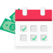 Calendar with money