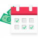 Calendar with money